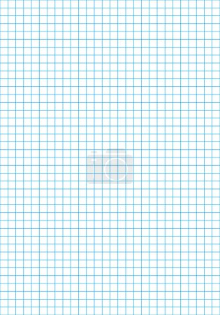 Ilustración de Patrón de papel cuadrado, cuadrados sobre fondo blanco - vector azul rejilla sin costuras repetible textura fondo - Imagen libre de derechos