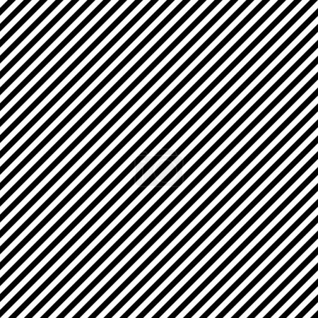 Illustration for Diagonal hatching pattern, black and white slanted lines - vector seamless repeatable texture background - Royalty Free Image