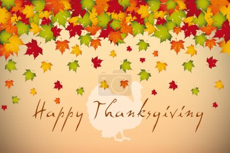 Téléchargez les photos : Joyeux Thanksgiving. Fond des feuilles d'automne gros plan. - en image libre de droit