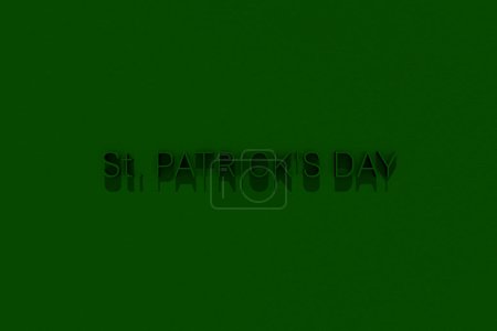 Photo for St.Patrick 's Day. 3D text on a green background close up. - Royalty Free Image