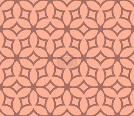 Illustration for Decorative seamless pattern with ornamental shapes, arabesque background design. Vector illustration. - Royalty Free Image