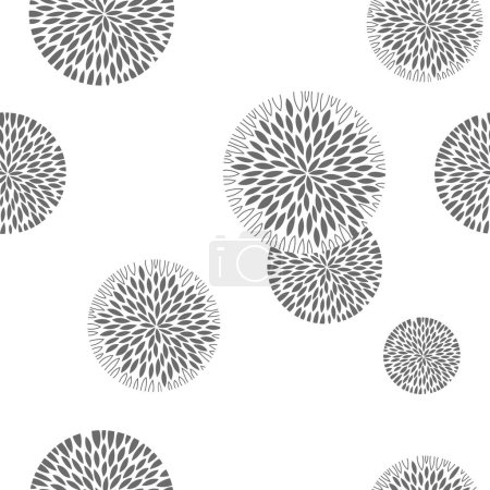Illustration for Decorative seamless pattern with leaf shapes, arabesque background design. Vector illustration. - Royalty Free Image