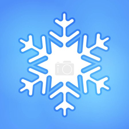 Téléchargez les illustrations : Flocon de neige de Noël blanc vecteur sur fond bleu
. - en licence libre de droit
