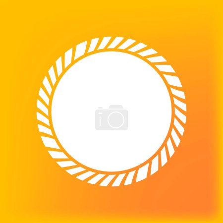 Téléchargez les illustrations : Modèle d'illustration vectoriel créatif de bulle de bordure sur fond orange. Couverture design avec vortex. - en licence libre de droit