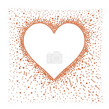 Illustration for Invitation card Valentine's day. Abstract vector background. Gift card with Love. - Royalty Free Image
