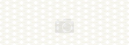 Téléchargez les illustrations : Abstract simple geometric vector seamless pattern with gold line texture on white background. Stylish gold texture. Geometry illustration. - en licence libre de droit