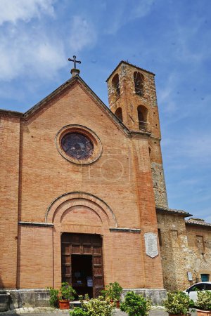 Photo for Church of San Lorenzo in the ancient village of Sovicille, Tuscany, Italy - Royalty Free Image