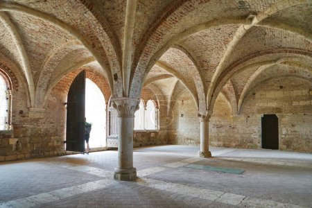 Foto de Sala capitular de la Abadía de San Galgano, Toscana, Italia - Imagen libre de derechos