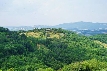 Foto de Panorama del campo alrededor de Chiusdino, Toscana, Italia - Imagen libre de derechos