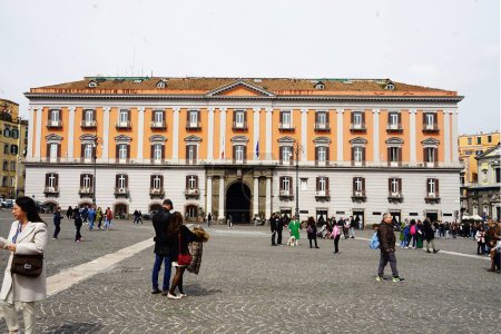 Photo for Prefettura Palace in Plebiscito square in Naples, Campania, Italy - Royalty Free Image