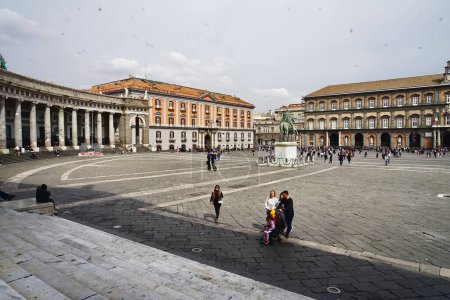 Photo for Plebiscito square in Naples, Campania, Italy - Royalty Free Image