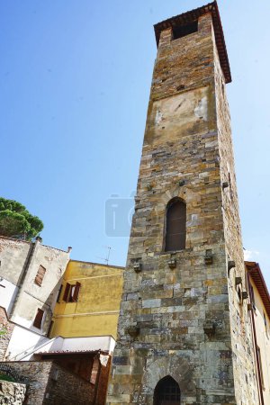 Clock Tower in Vicopisano; Tuscany, Italy