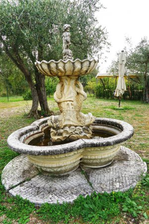 Fountain in the park of Villa Viviani in Settignano, Florence