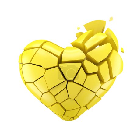 Photo for 3D broken heart. 3D illustration. - Royalty Free Image