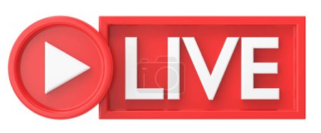 Photo for 3D live icon. Livestreaming. 3D illustration. - Royalty Free Image