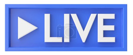 Photo for 3D live icon. Livestreaming. - Royalty Free Image