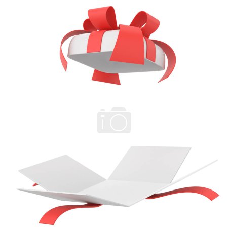 Foto de Caja de regalo abierta. Caja de regalo 3D. - Imagen libre de derechos