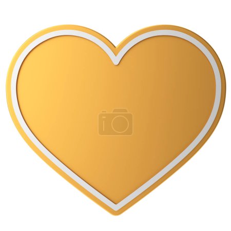 Photo for Heart shape. Valentine decoration. 3D illustration. - Royalty Free Image