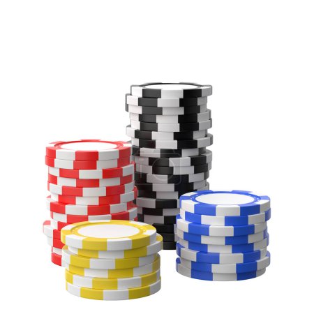 Casino chips. 3D chip.-stock-photo