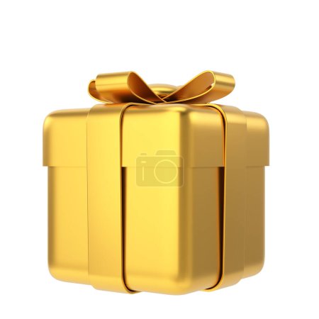 Gift box. 3D Christmas element.