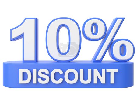 3D ten percent discount. 10% discount. 10% sale.