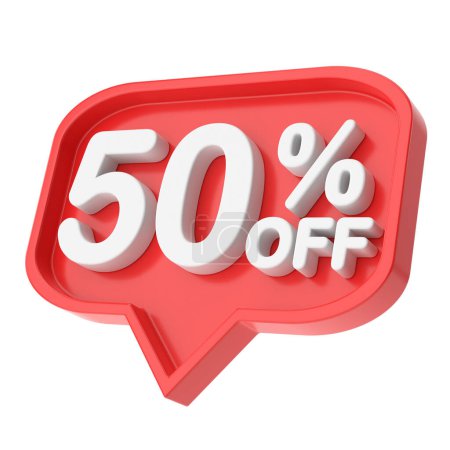 Photo for 3D fifty percent off. 50% off. 50% sale. - Royalty Free Image