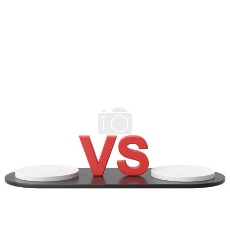 Photo for 3D product display stand. Product comparative. 3D illustration. - Royalty Free Image