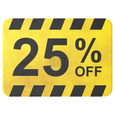 Photo for Twenty five percent off. 25% off. Sale badge. - Royalty Free Image