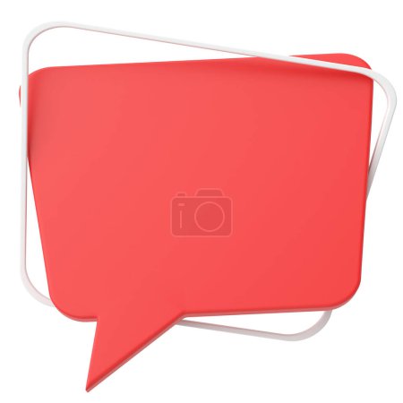 Photo for Speech bubble. Speech balloon. Text box. 3D illustration. - Royalty Free Image