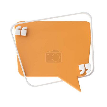 Photo for Speech bubble. 3D text box. - Royalty Free Image