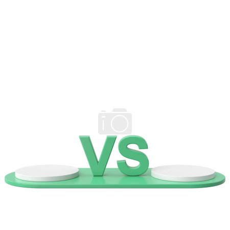 Photo for 3D product display stand. Product comparative. 3D illustration. - Royalty Free Image