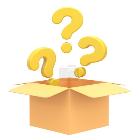 Photo for Mystery box. Lucky box. 3D illustration. - Royalty Free Image