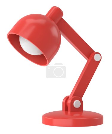 Lámpara de mesa Lámpara de escritorio. Ilustración 3D.