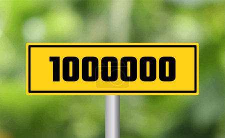 Photo for 1000000 road sign on blur background - Royalty Free Image