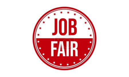 Illustration for Job Fair Rubber Stamp Seal Vector - Royalty Free Image
