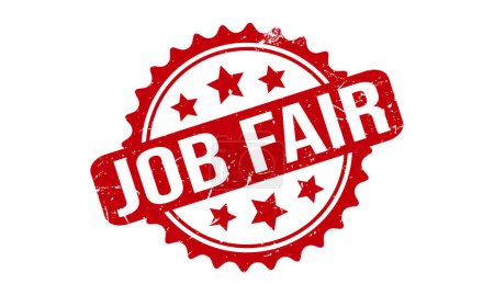 Illustration for Job Fair Rubber Stamp Seal Vector - Royalty Free Image