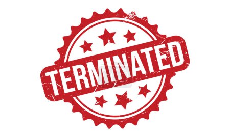 Illustration for Terminated Rubber Stamp Seal Vector - Royalty Free Image