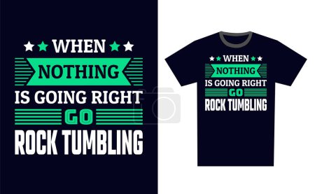 Illustration for Rock Tumbling T Shirt Design Template Vector - Royalty Free Image