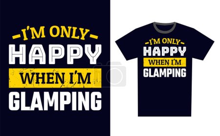 Glamping T Shirt Design Template Vector