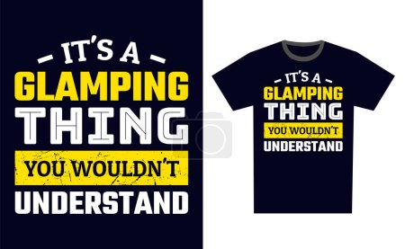 Illustration for Glamping T Shirt Design Template Vector - Royalty Free Image