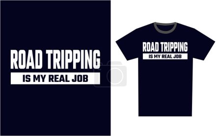 Illustration for Road Tripping T Shirt Design Template Vector - Royalty Free Image