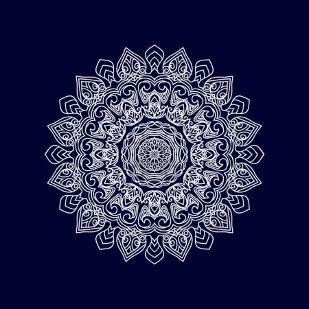 Fleur Mandala illustration vectorielle de conception de fond