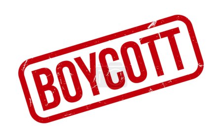 Vecteur de sceau de boycott en caoutchouc
