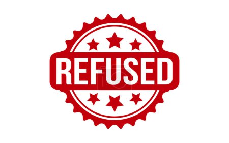 Illustration for Refused rubber grunge stamp seal vector - Royalty Free Image