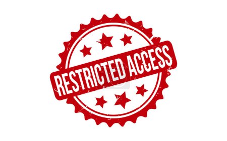 Red Restricted Access Rubber Stamp Seal Vector