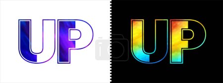 Unique UP letter logo Icon vector template. Premium stylish alphabet logo design for corporate business