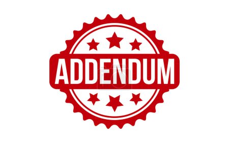 Illustration for Addendum rubber grunge stamp seal vector - Royalty Free Image