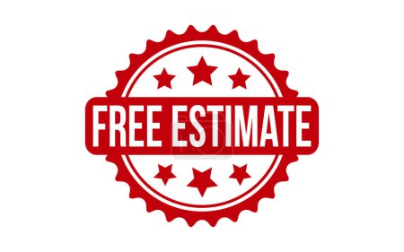 Red Free Estimate Rubber Stamp Seal Vector