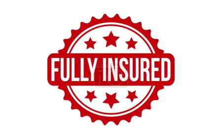 Fully Insured rubber grunge stamp seal vector