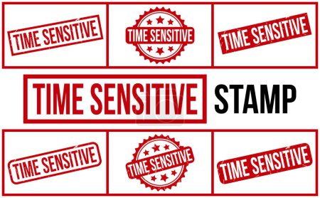 Illustration for Time Sensitive Rubber Stamp Set Vector - Royalty Free Image